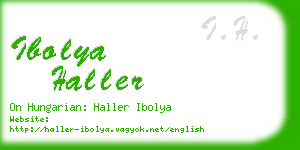 ibolya haller business card